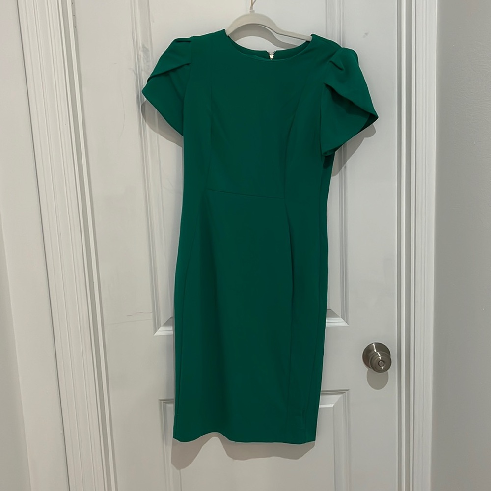 Green Calvin Klein Sheath Dress